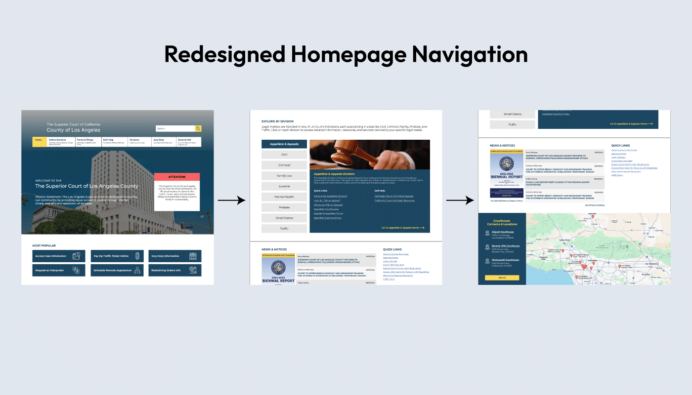Before and after UI design comparison
